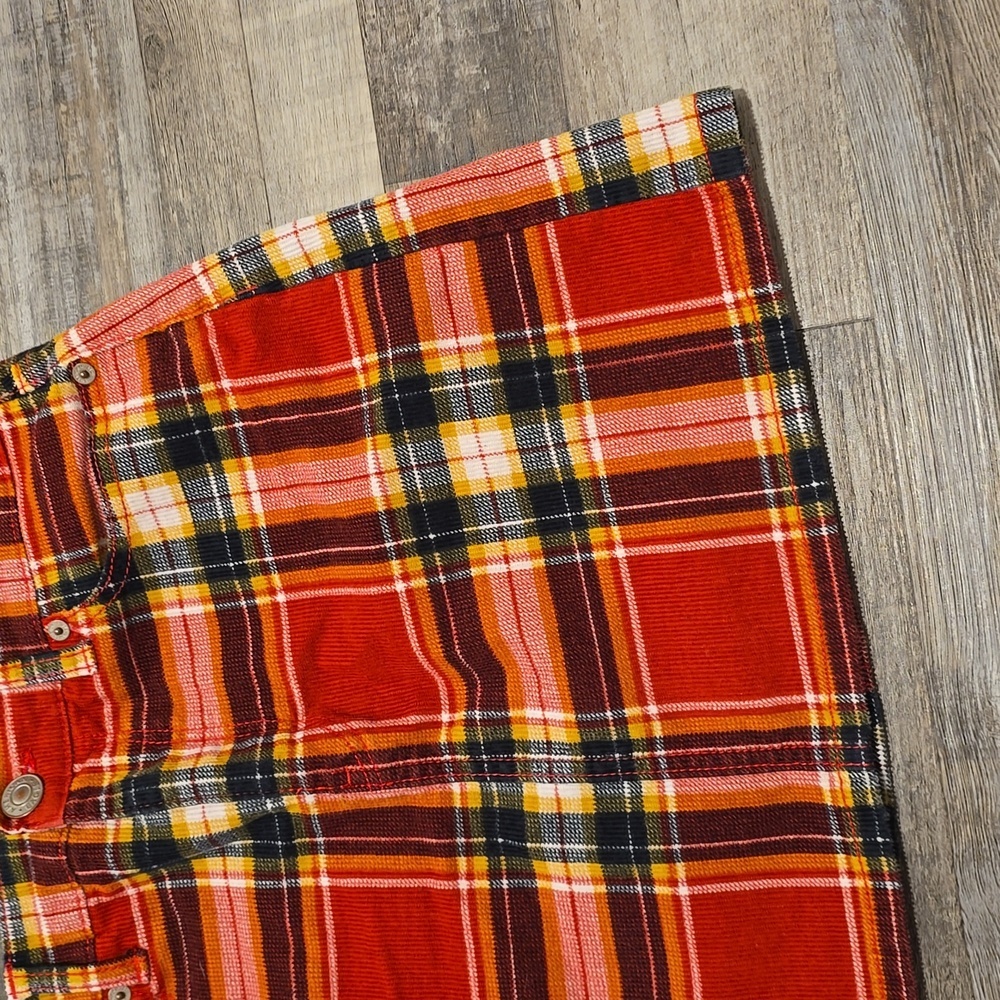 American Eagle Plaid Hi-Rise Mini Corduroy Mini Skirt| Size 4 - Picture 5 of 11